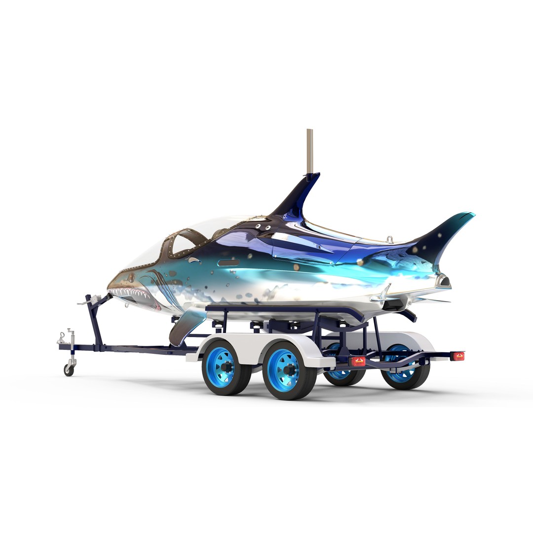 Seabreacher Shark 3D Model – Highly Detailed Game-Ready Asset, FBX - View 9