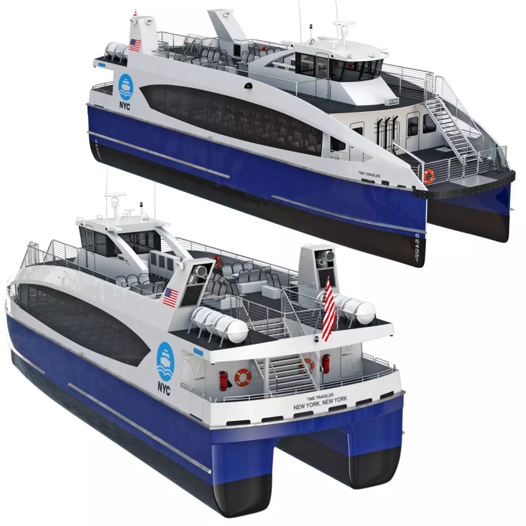 New York City Ferry 3D Model – High Poly Watercraft, FBX, PBR - View 2