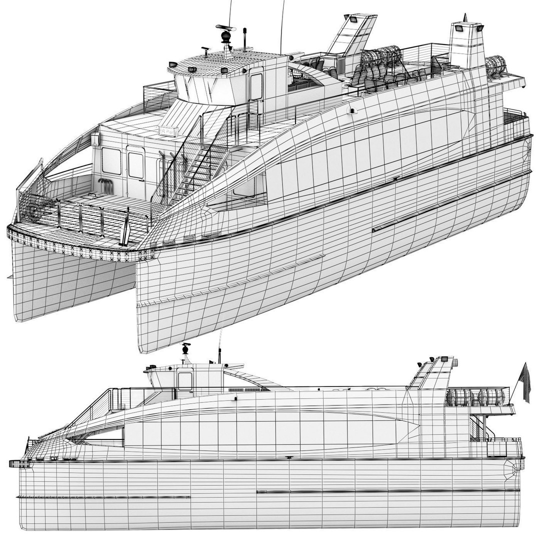 New York City Ferry 3D Model – High Poly Watercraft, FBX, PBR - View 6