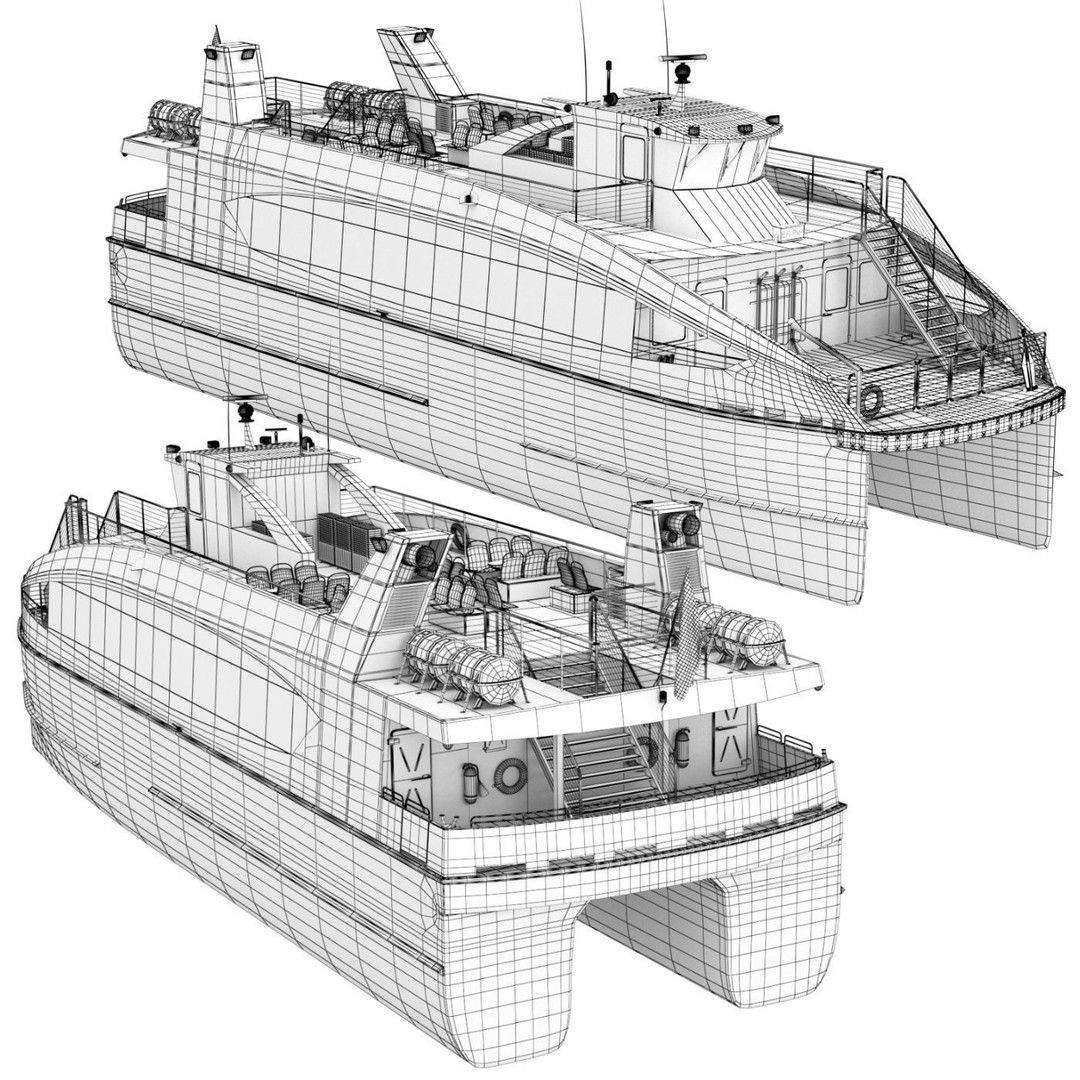 New York City Ferry 3D Model – High Poly Watercraft, FBX, PBR - View 7