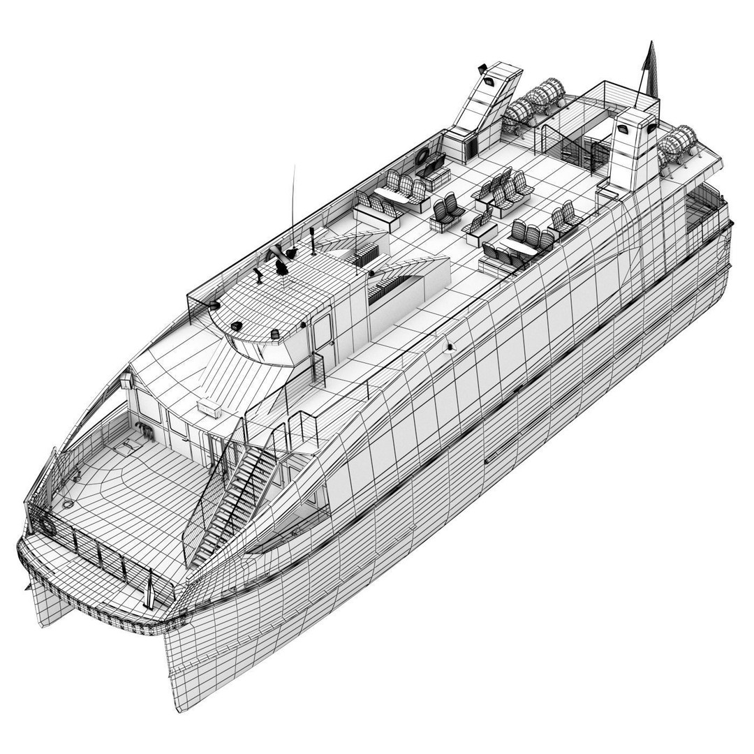 New York City Ferry 3D Model – High Poly Watercraft, FBX, PBR - View 8