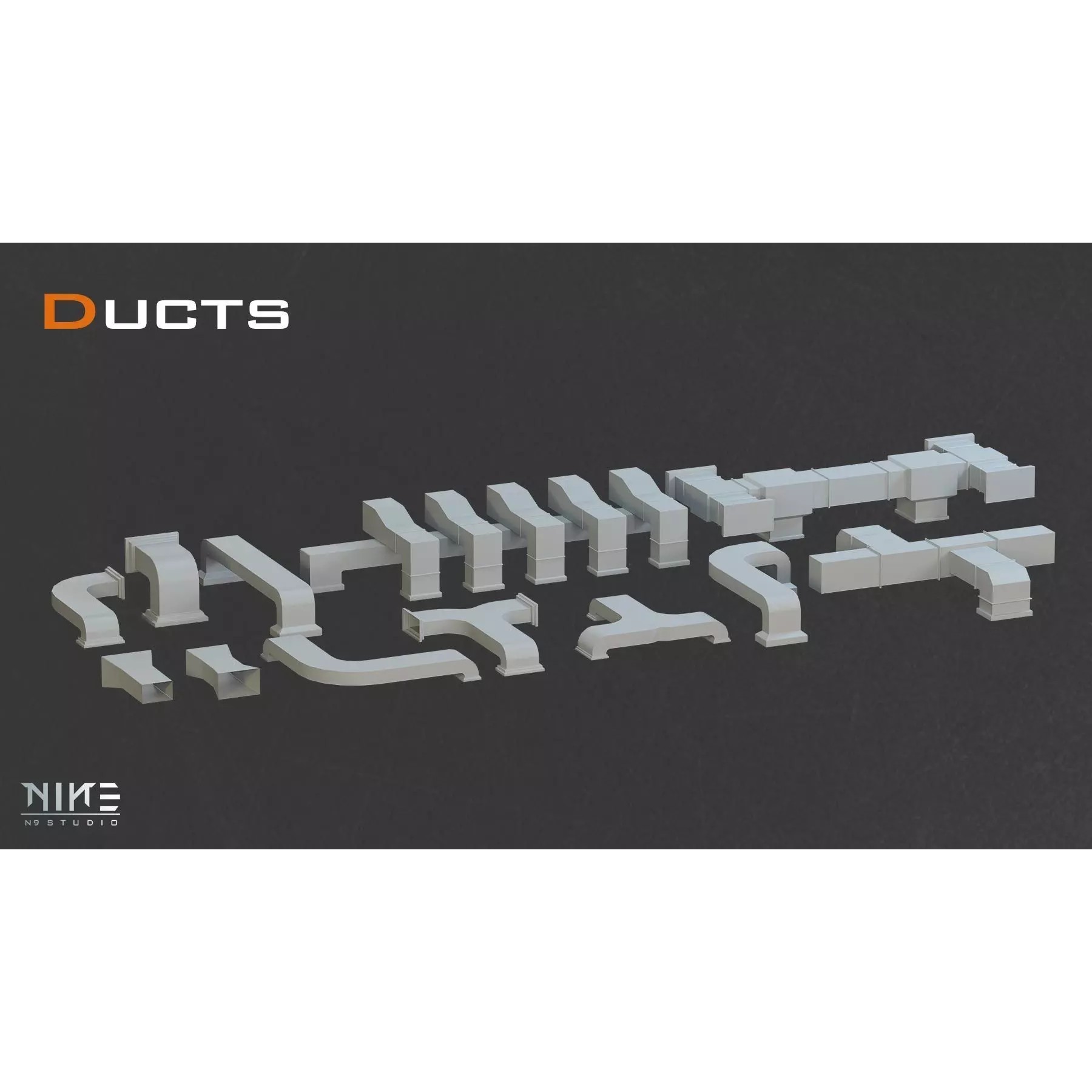 Rooftops Props - Game-Ready 3D Model - View 12