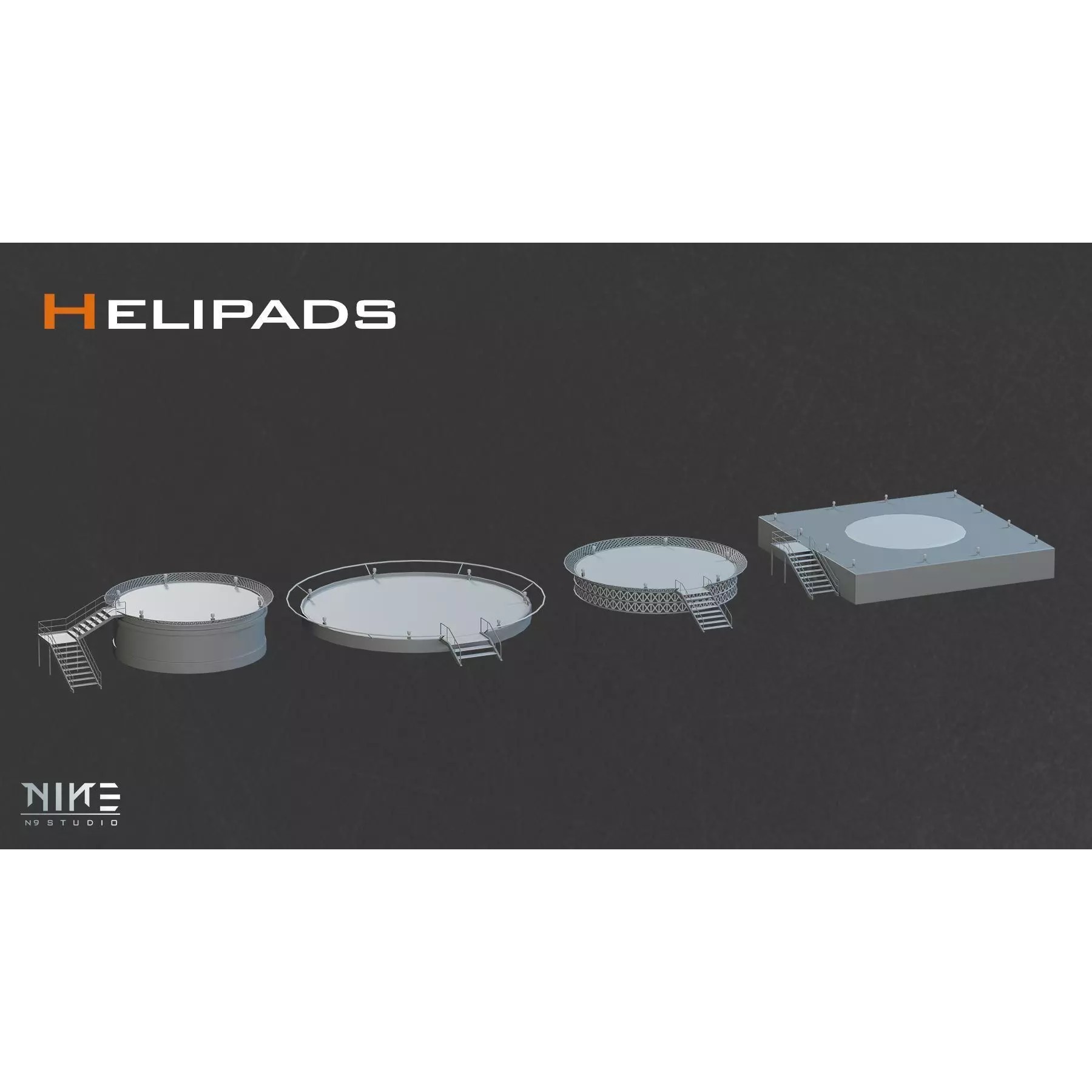 Rooftops Props - Game-Ready 3D Model - View 17