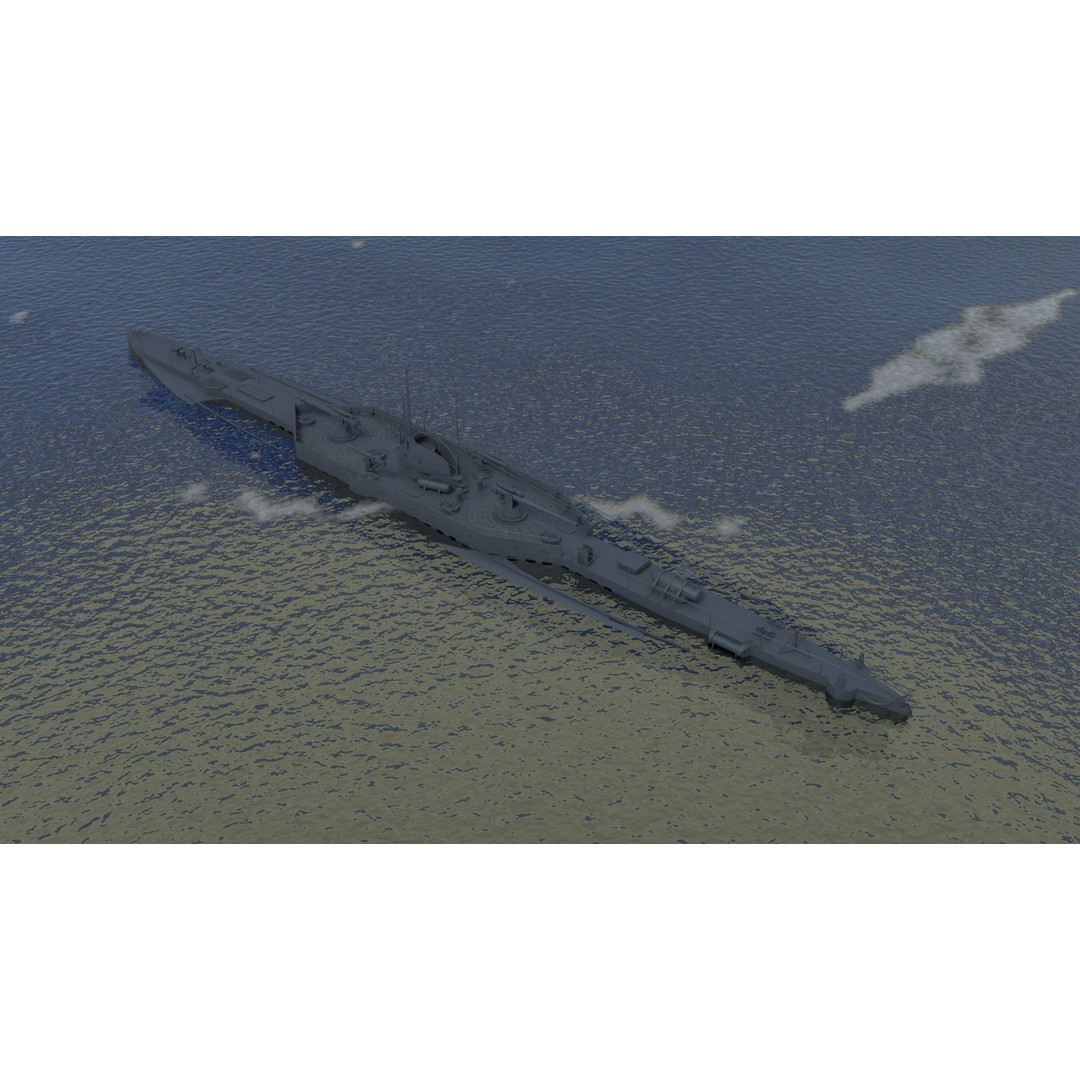 SMS U-151 3D Model – Historical Submarine, Game-Ready Formats