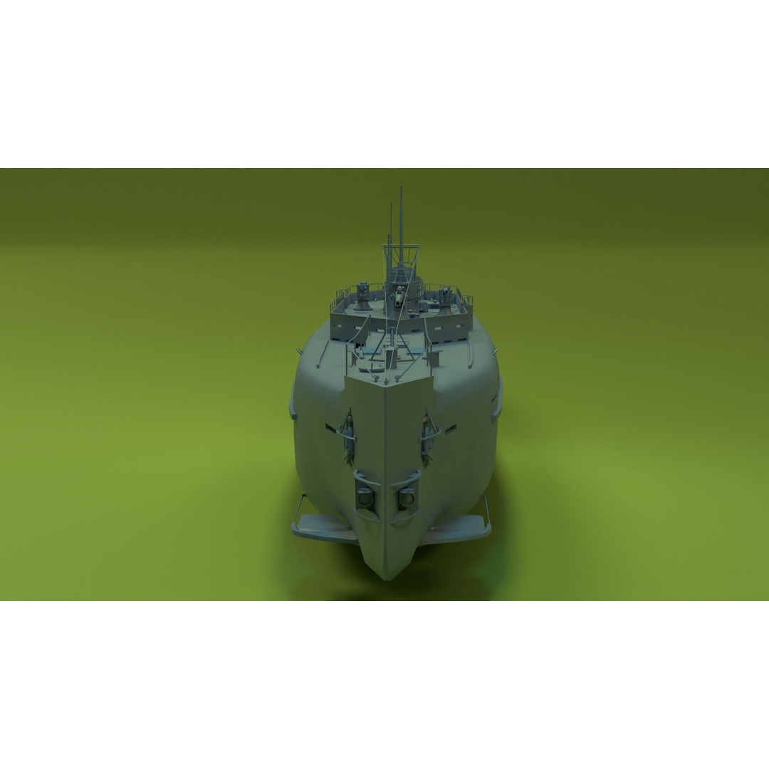 SMS U-151 3D Model – Historical Submarine, Game-Ready Formats - View 11