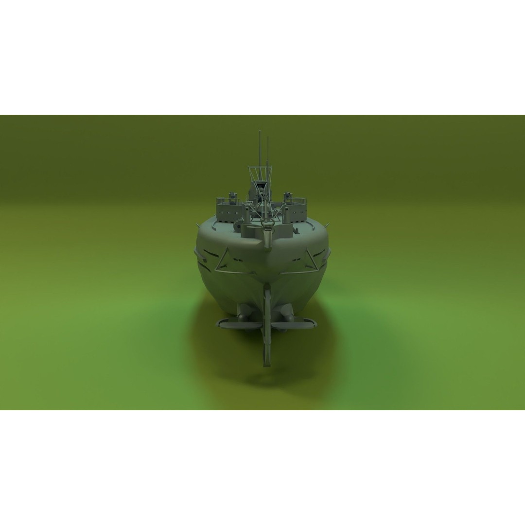 SMS U-151 3D Model – Historical Submarine, Game-Ready Formats - View 12