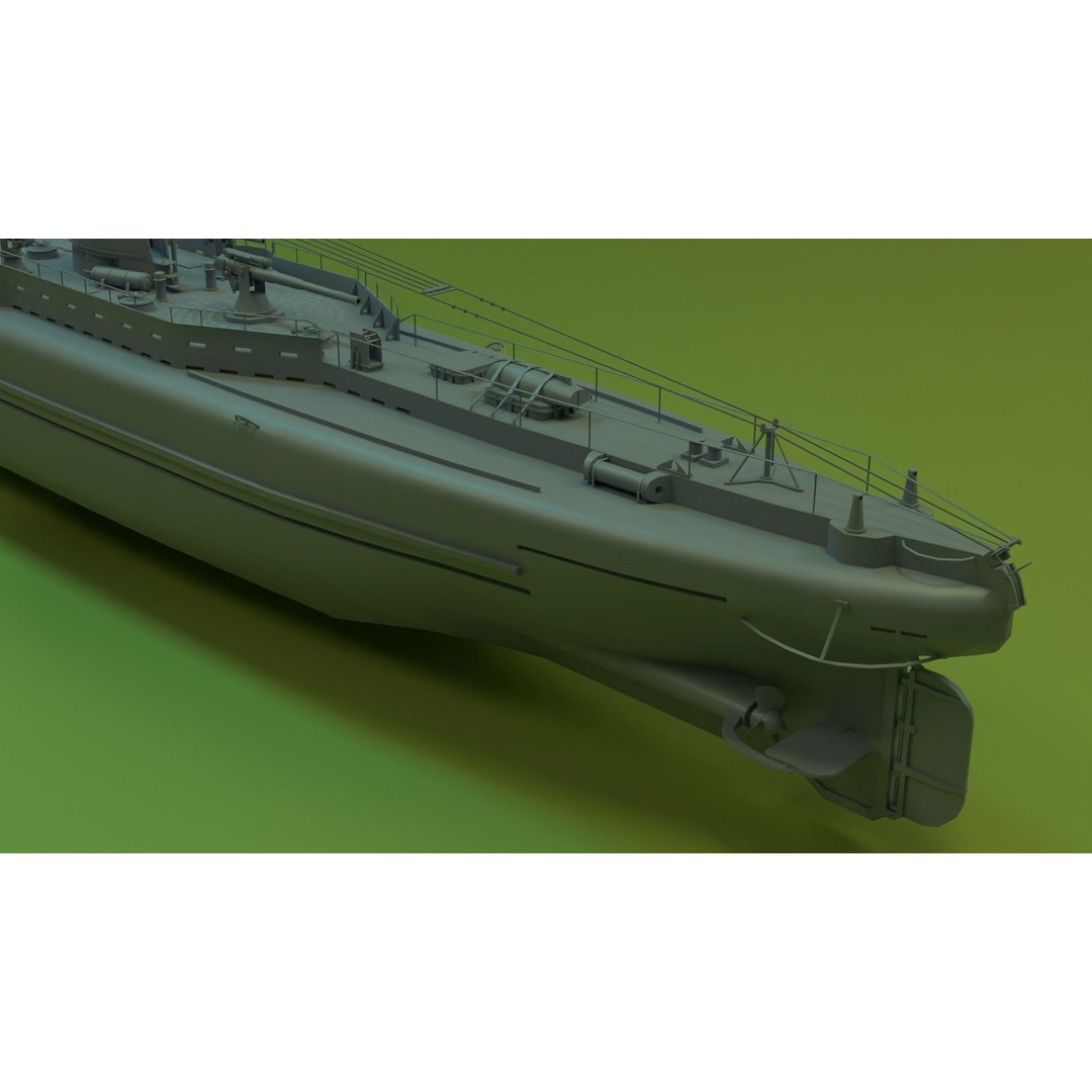 SMS U-151 3D Model – Historical Submarine, Game-Ready Formats - View 18