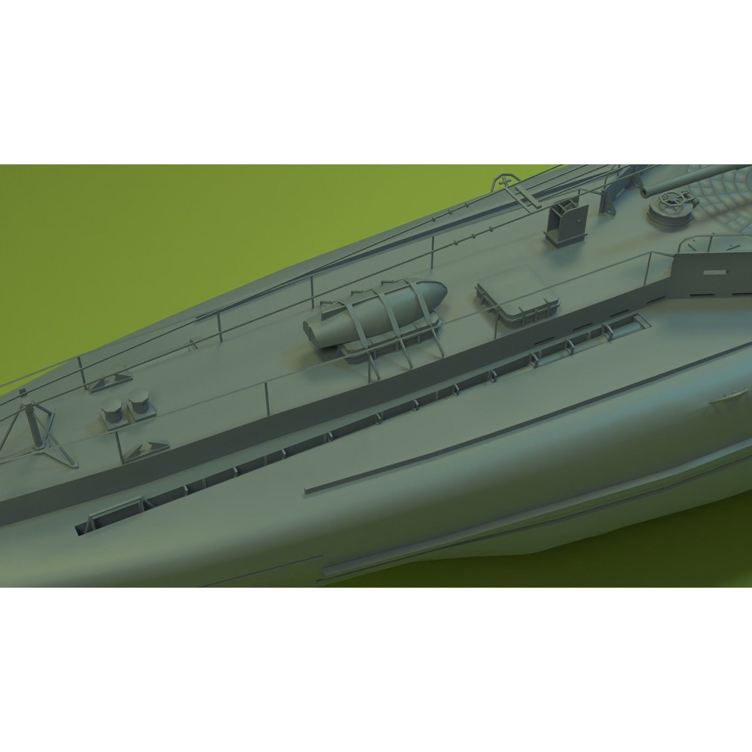 SMS U-151 3D Model – Historical Submarine, Game-Ready Formats - View 19
