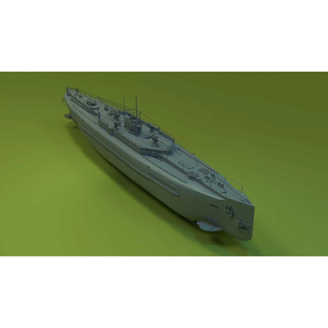 SMS U-151 3D Model – Historical Submarine, Game-Ready Formats - View 2