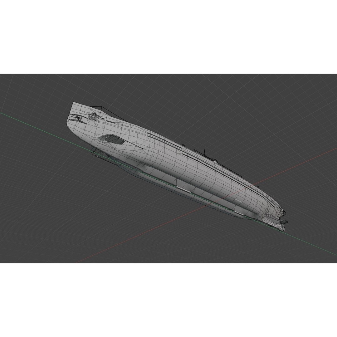 SMS U-151 3D Model – Historical Submarine, Game-Ready Formats - View 23