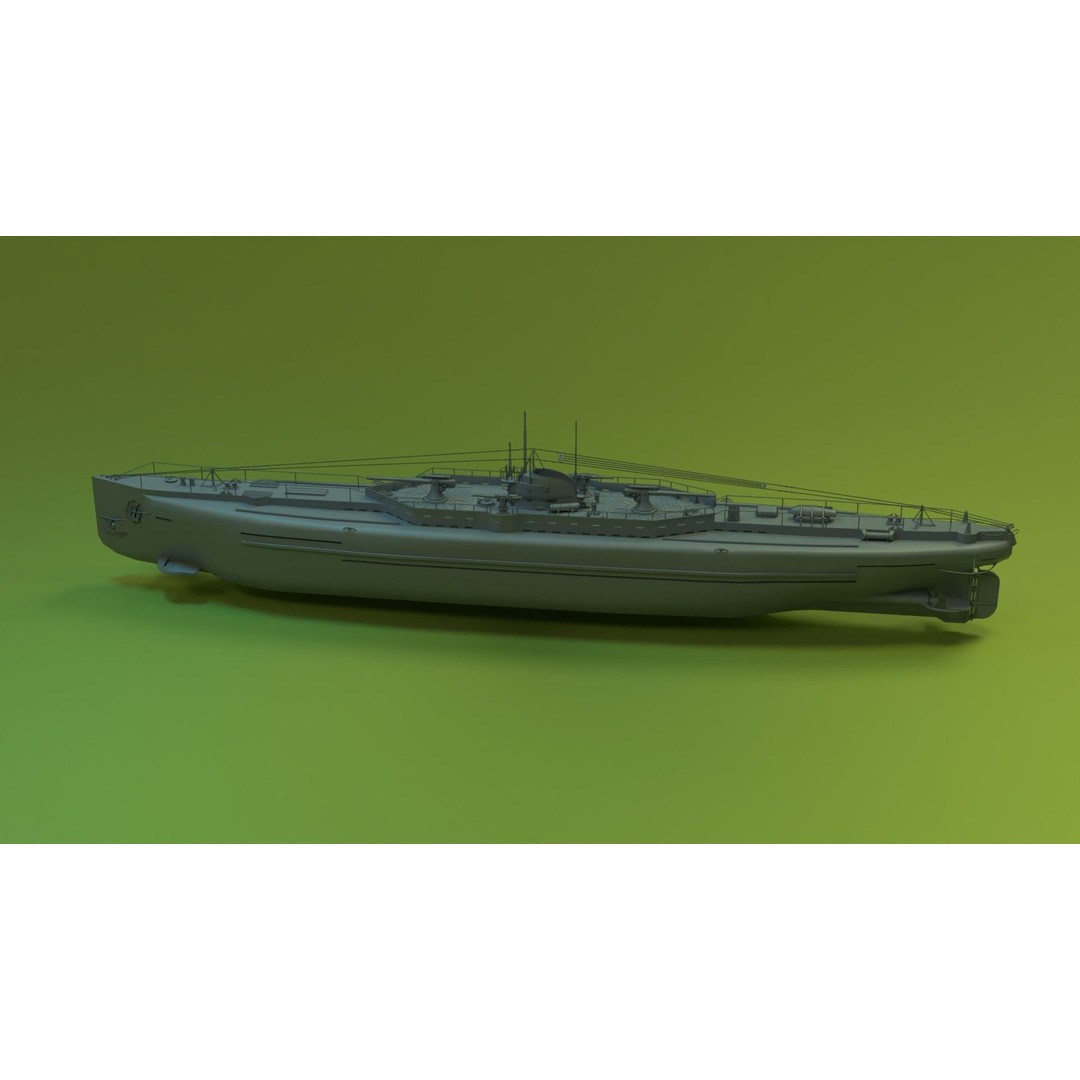 SMS U-151 3D Model – Historical Submarine, Game-Ready Formats - View 5