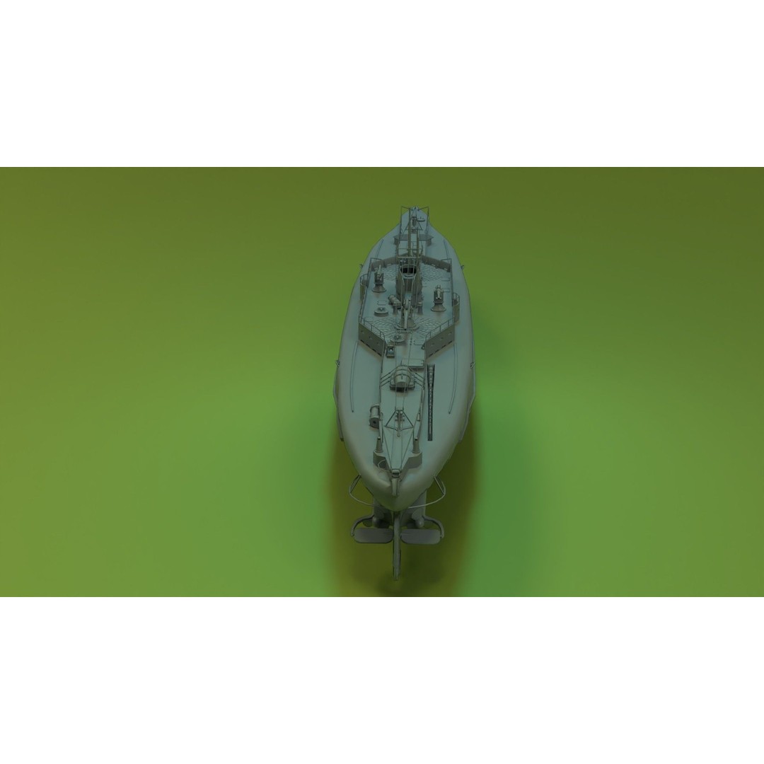 SMS U-151 3D Model – Historical Submarine, Game-Ready Formats - View 7