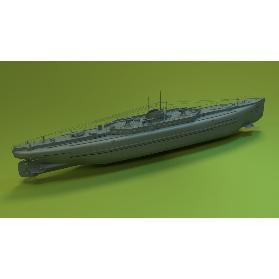SMS U-151 3D Model – Historical Submarine, Game-Ready Formats - View 9