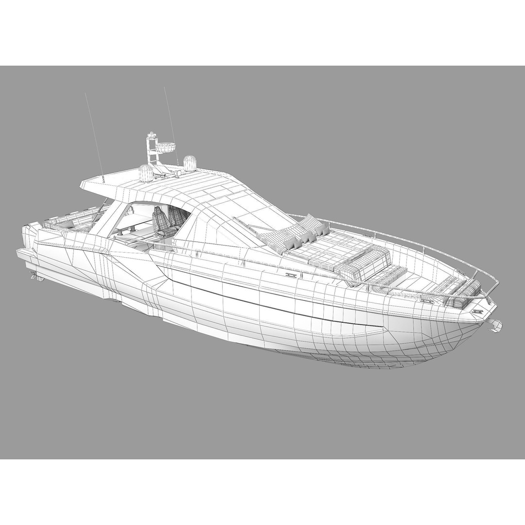 Azimut Verve 47 3D Model – Luxury Yacht Design, FBX Format