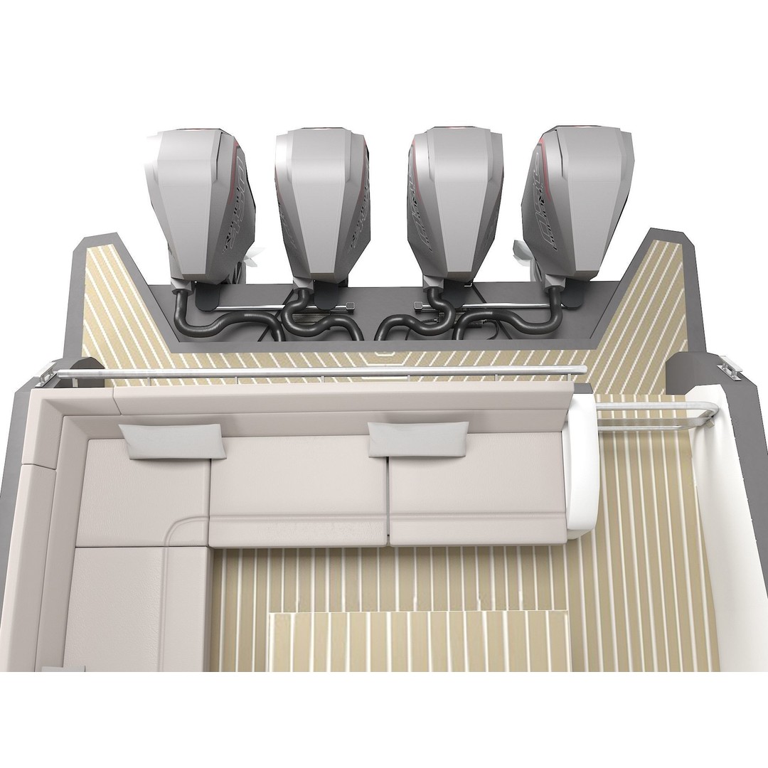 Azimut Verve 47 3D Model – Luxury Yacht Design, FBX Format - View 11