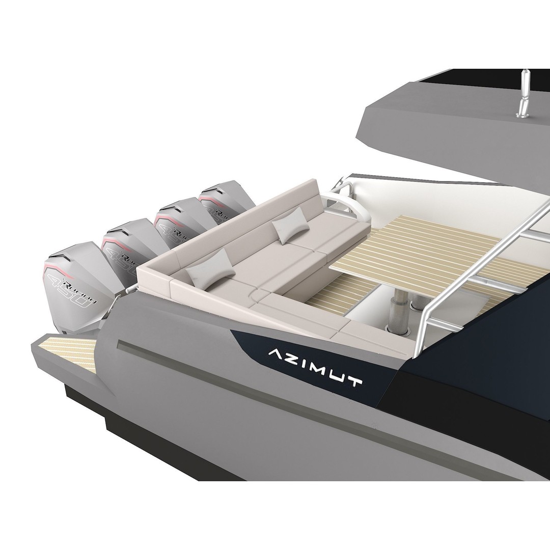 Azimut Verve 47 3D Model – Luxury Yacht Design, FBX Format - View 12