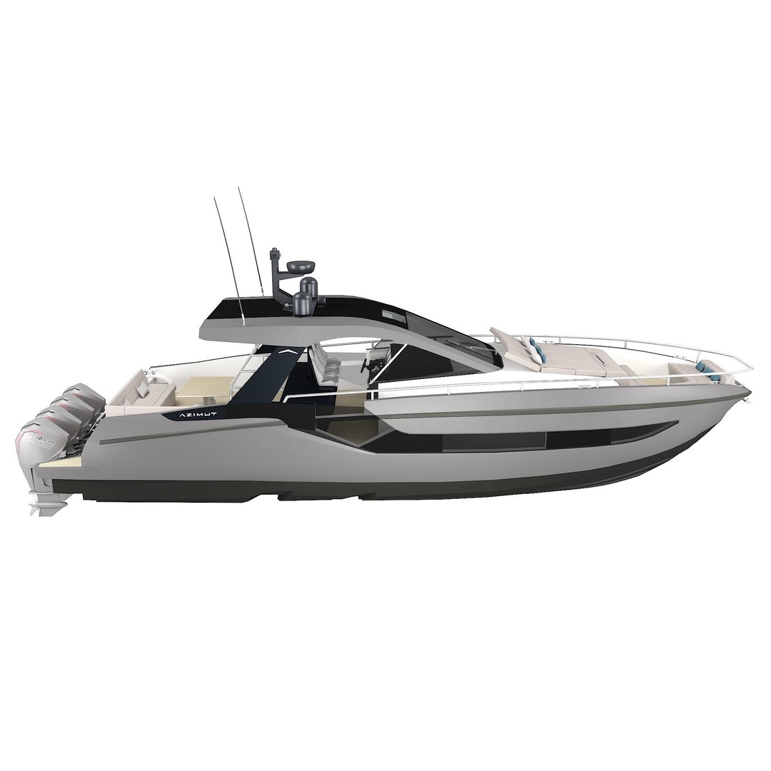 Azimut Verve 47 3D Model – Luxury Yacht Design, FBX Format - View 4