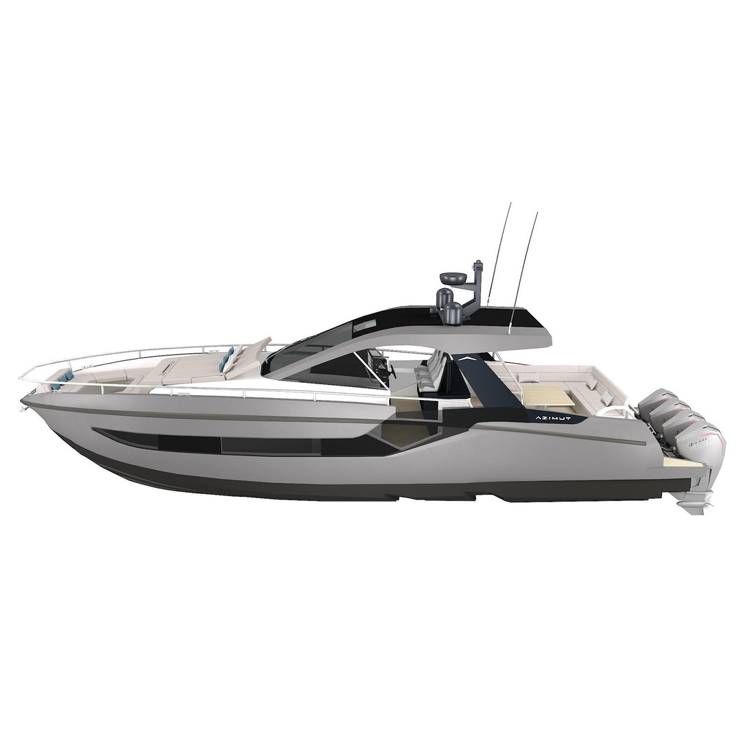 Azimut Verve 47 3D Model – Luxury Yacht Design, FBX Format - View 5