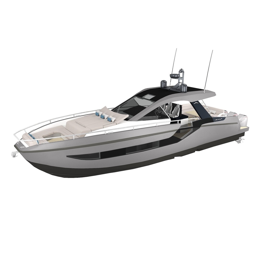 Azimut Verve 47 3D Model – Luxury Yacht Design, FBX Format - View 6