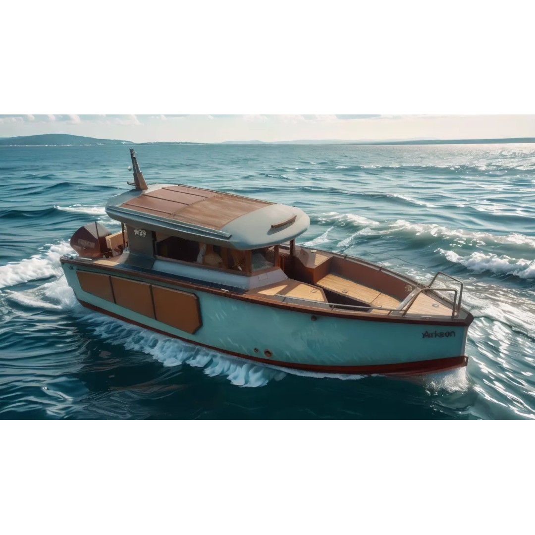 Arksen 28 Boat 3D Model – Low Poly Game Ready Vessel, FBX - View 2