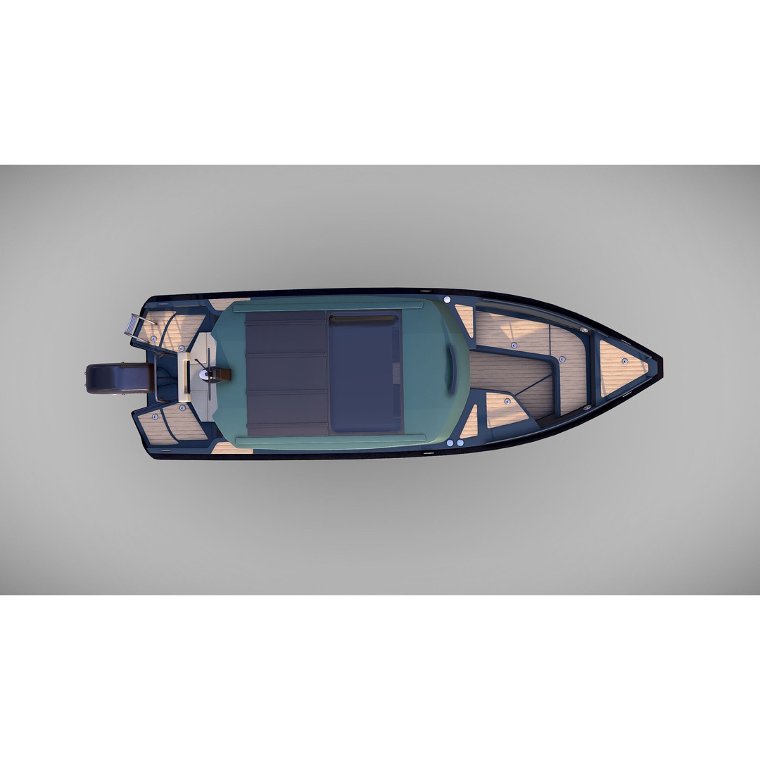 Arksen 28 Boat 3D Model – Low Poly Game Ready Vessel, FBX - View 5