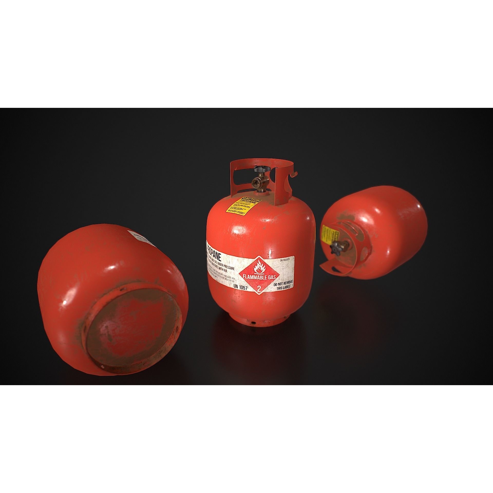 Propane Tank - Low-Poly Game-Ready 3D Model - View 10