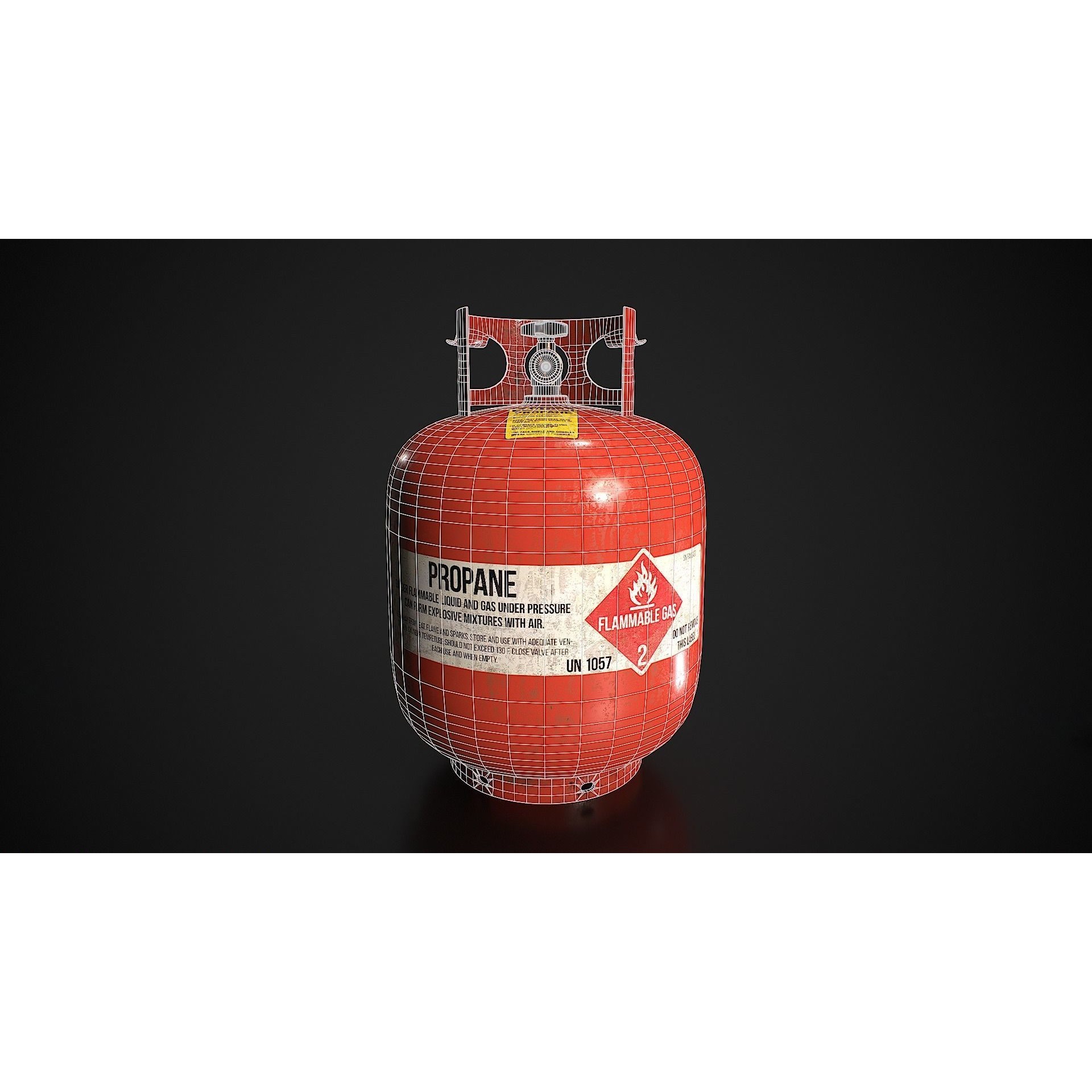 Propane Tank - Low-Poly Game-Ready 3D Model - View 11