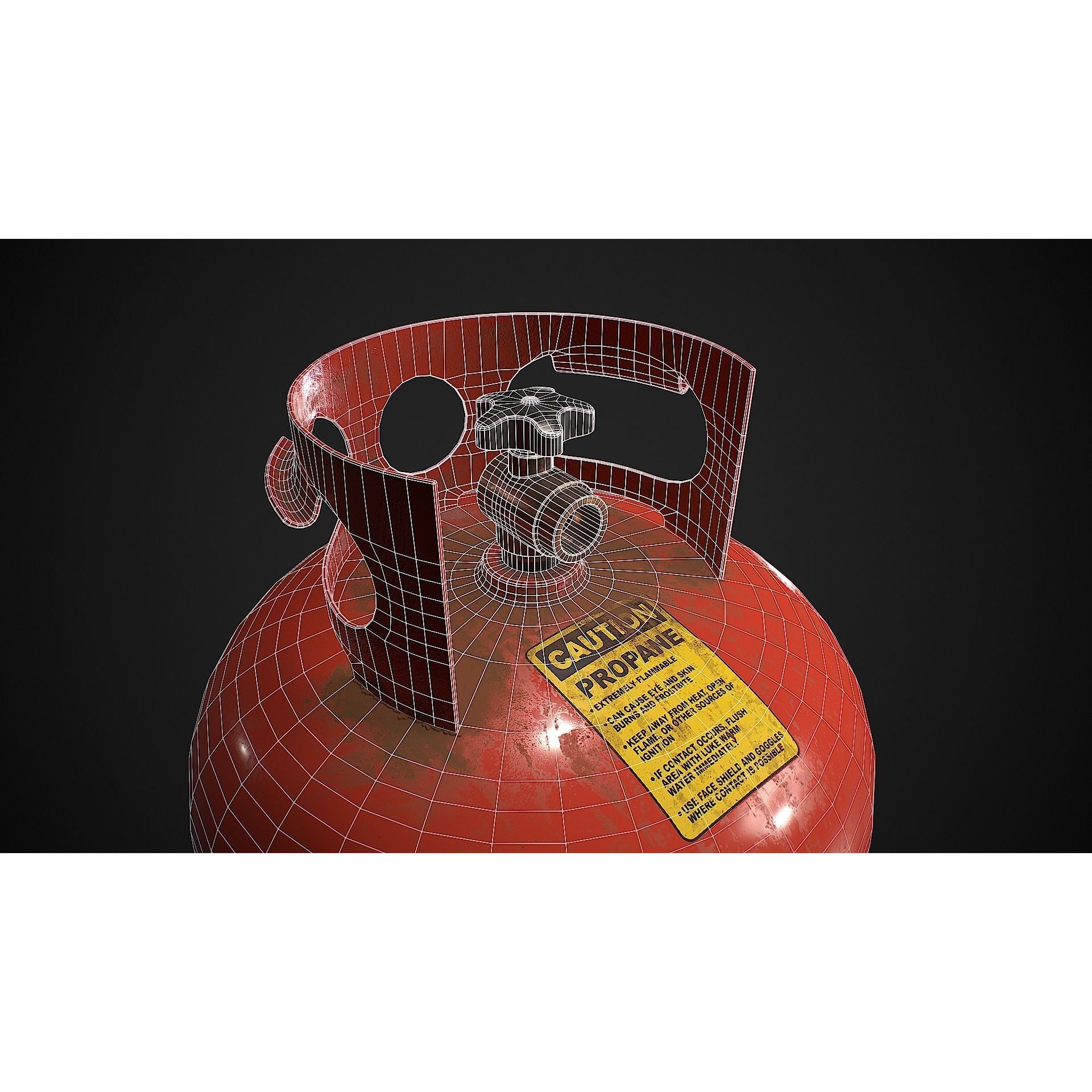 Propane Tank - Low-Poly Game-Ready 3D Model - View 12