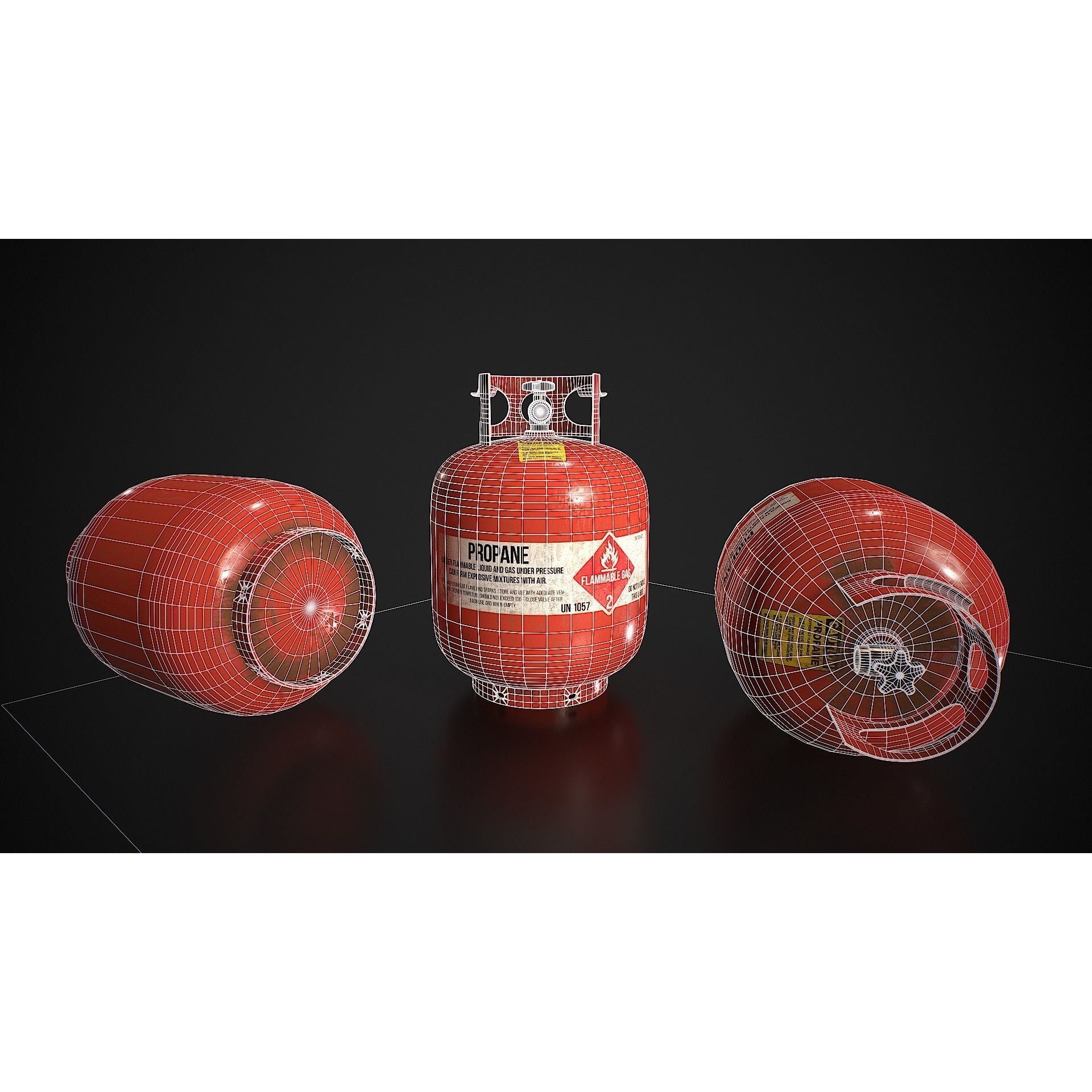 Propane Tank - Low-Poly Game-Ready 3D Model - View 13