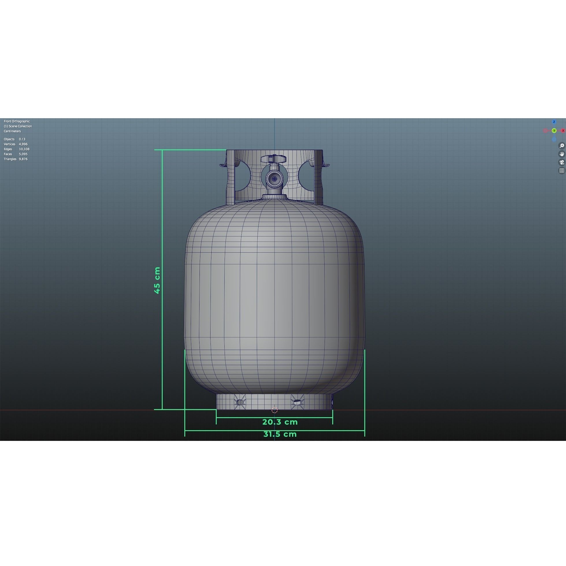Propane Tank - Low-Poly Game-Ready 3D Model - View 19