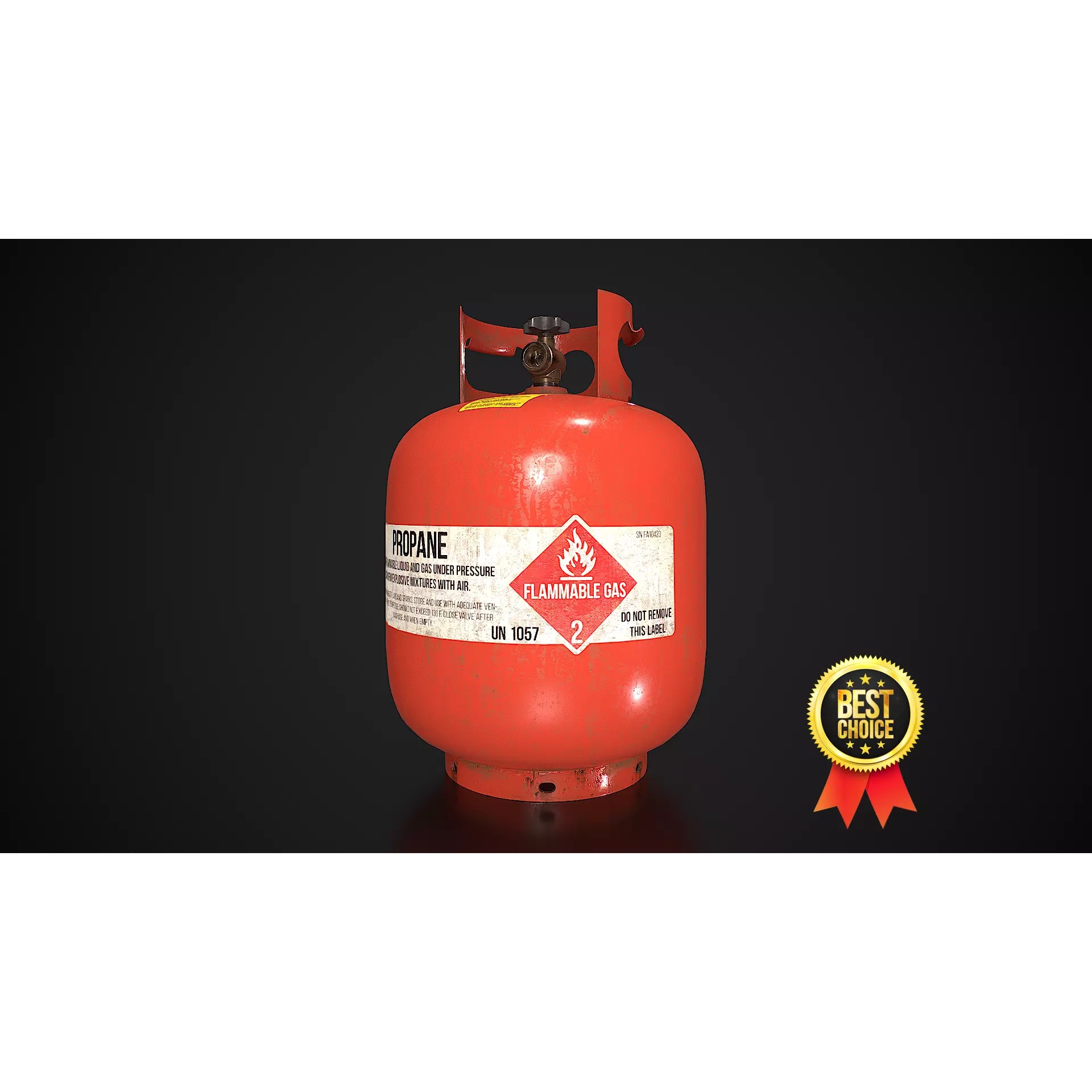 Propane Tank - Low-Poly Game-Ready 3D Model - View 2