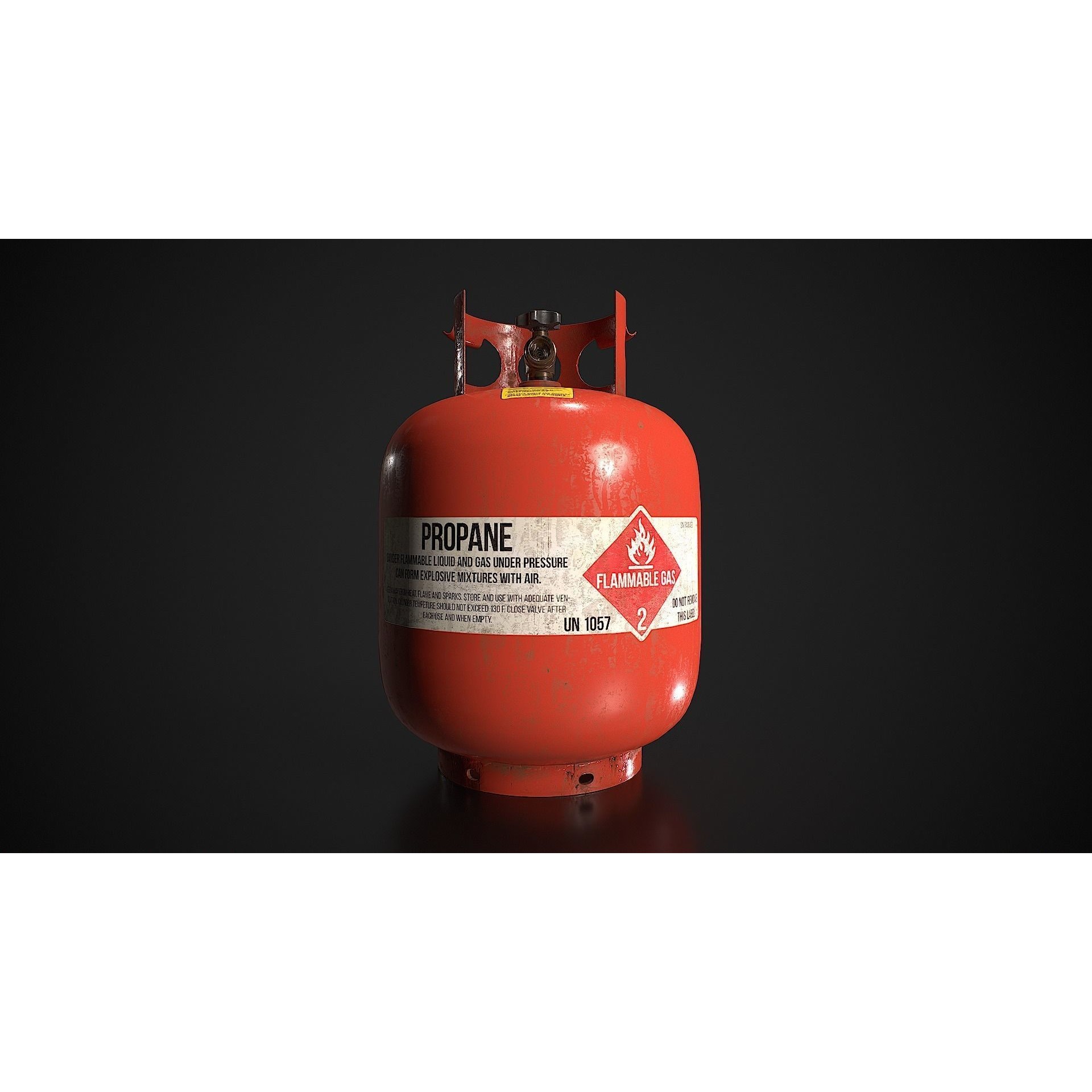 Propane Tank - Low-Poly Game-Ready 3D Model - View 4