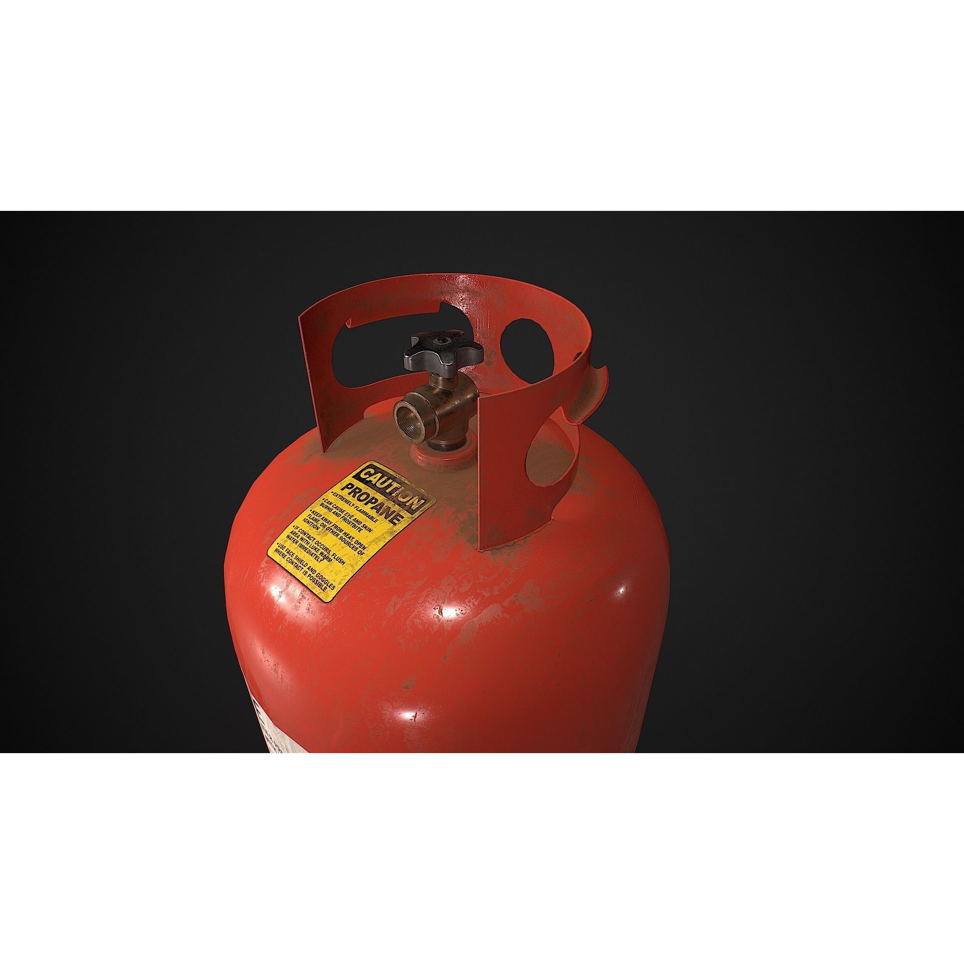 Propane Tank - Low-Poly Game-Ready 3D Model - View 5