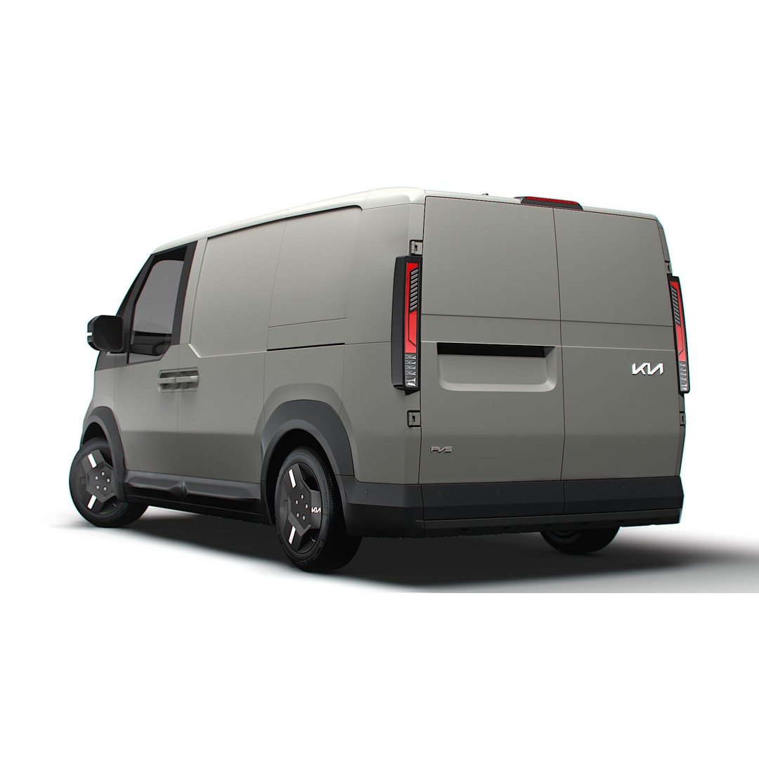 KIA PV5 Cargo Van 3D Model – Realistic L2H1 Design, FBX, PBR - View 4