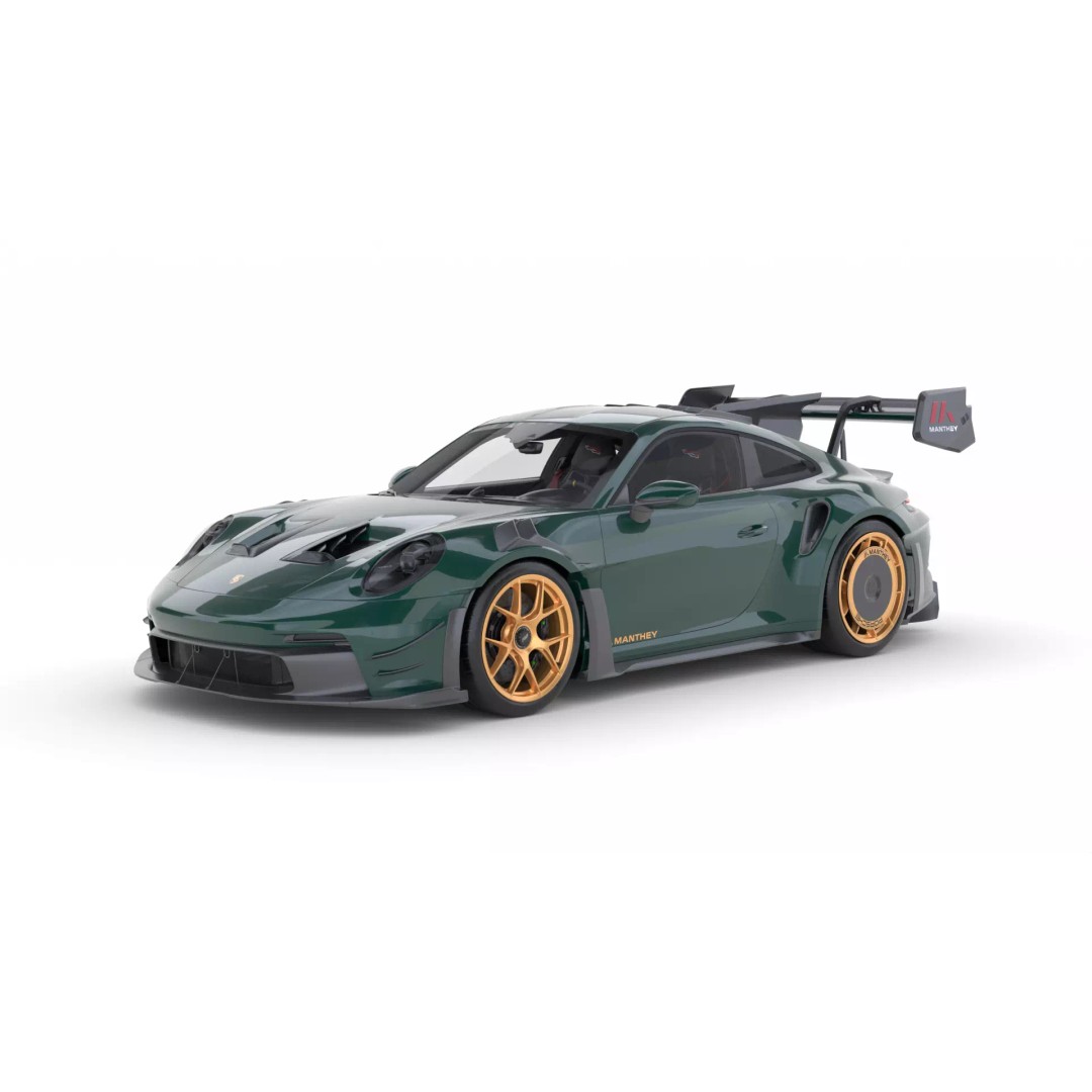 Porsche 911 GT3 RS Manthey Kit 2025 3D Model – High Poly Rigged Asset, FBX/OBJ - View 3