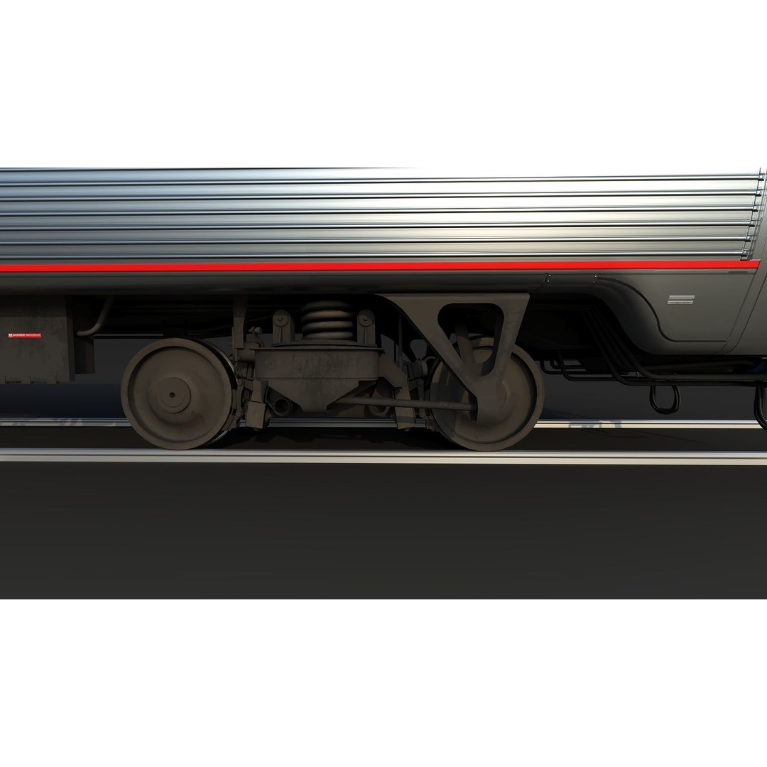 Amfleet 1 Coach Class 3D Model – Low Poly PBR Train Car, FBX - View 31