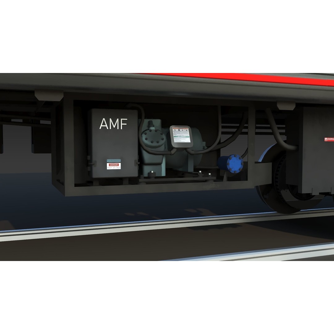 Amfleet 1 Coach Class 3D Model – Low Poly PBR Train Car, FBX - View 33
