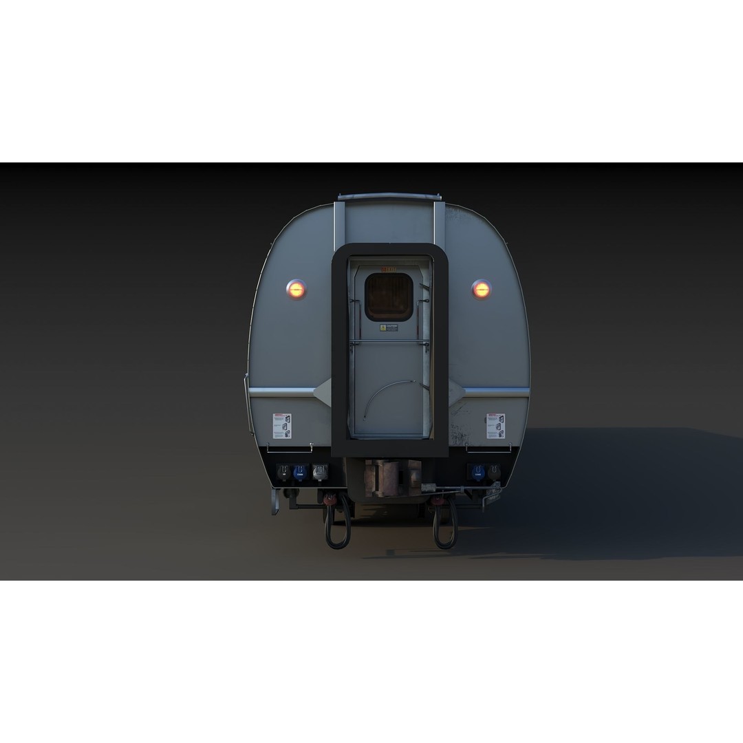 Amfleet 1 Coach Class 3D Model – Low Poly PBR Train Car, FBX - View 6