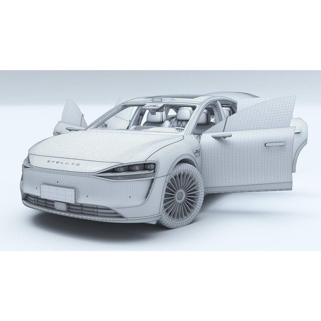 2024 Huawei HIMA STELATO S9 3D Model – Rigged Sedan with Interior, FBX - View 26