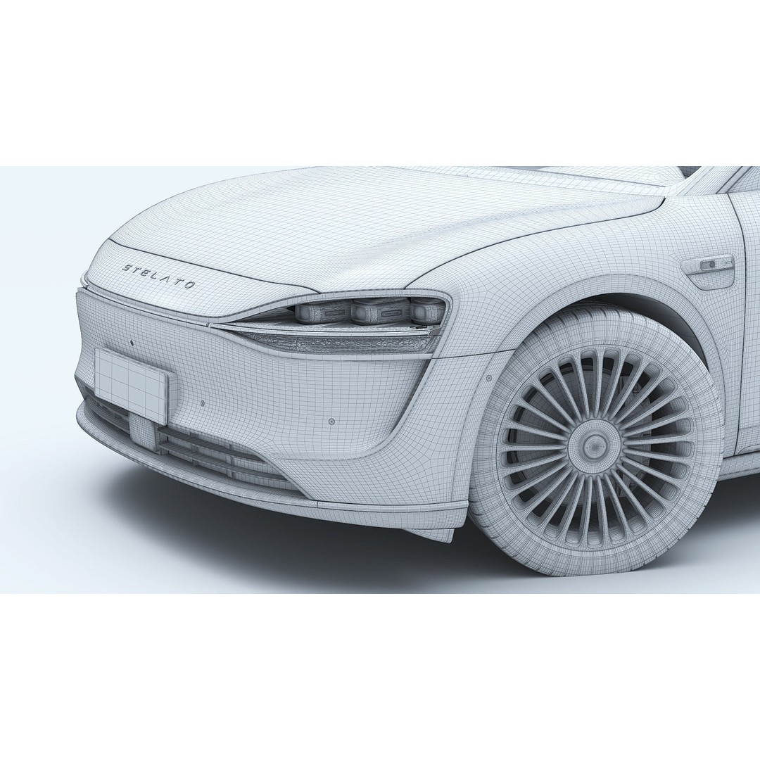 2024 Huawei HIMA STELATO S9 3D Model – Rigged Sedan with Interior, FBX - View 28