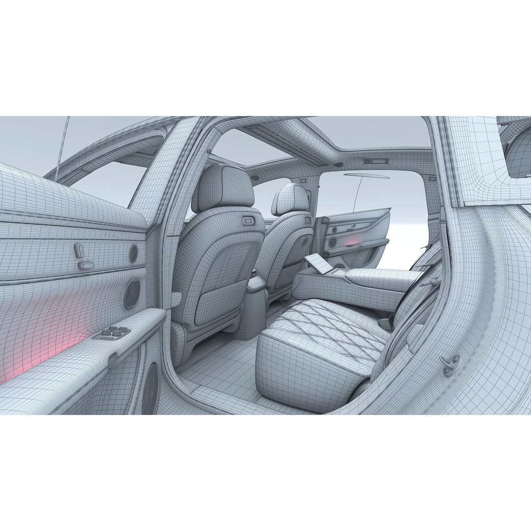 2024 Huawei HIMA STELATO S9 3D Model – Rigged Sedan with Interior, FBX - View 38