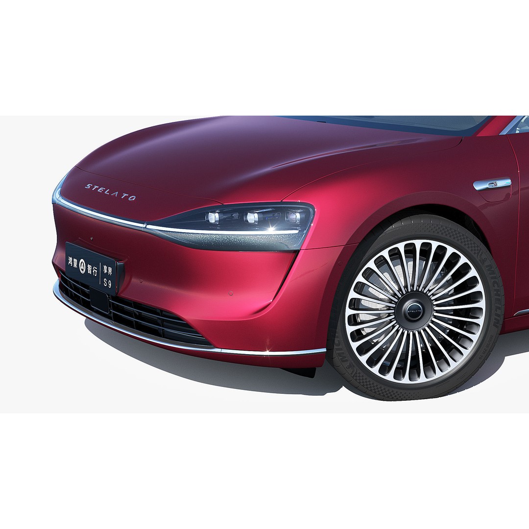 2024 Huawei HIMA STELATO S9 3D Model – Rigged Sedan with Interior, FBX - View 6