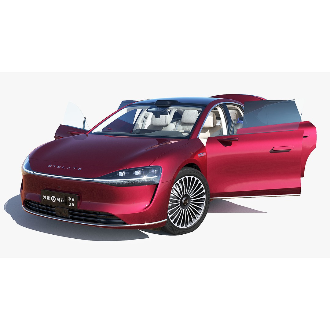 2024 Huawei HIMA STELATO S9 3D Model – Rigged Sedan with Interior, FBX - View 9