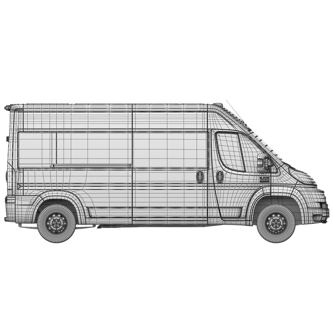 RAM PROMASTER 3500 Window Van 3D Model – High Poly Game Asset, FBX, OBJ - View 22