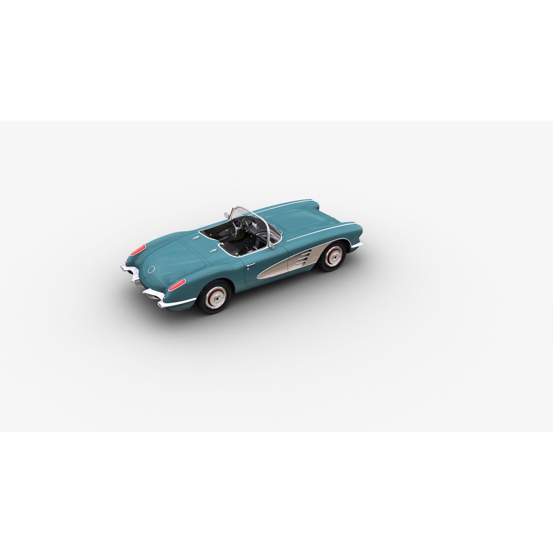 Car 3D Model – Low Poly Vehicle with Interior, Game Ready