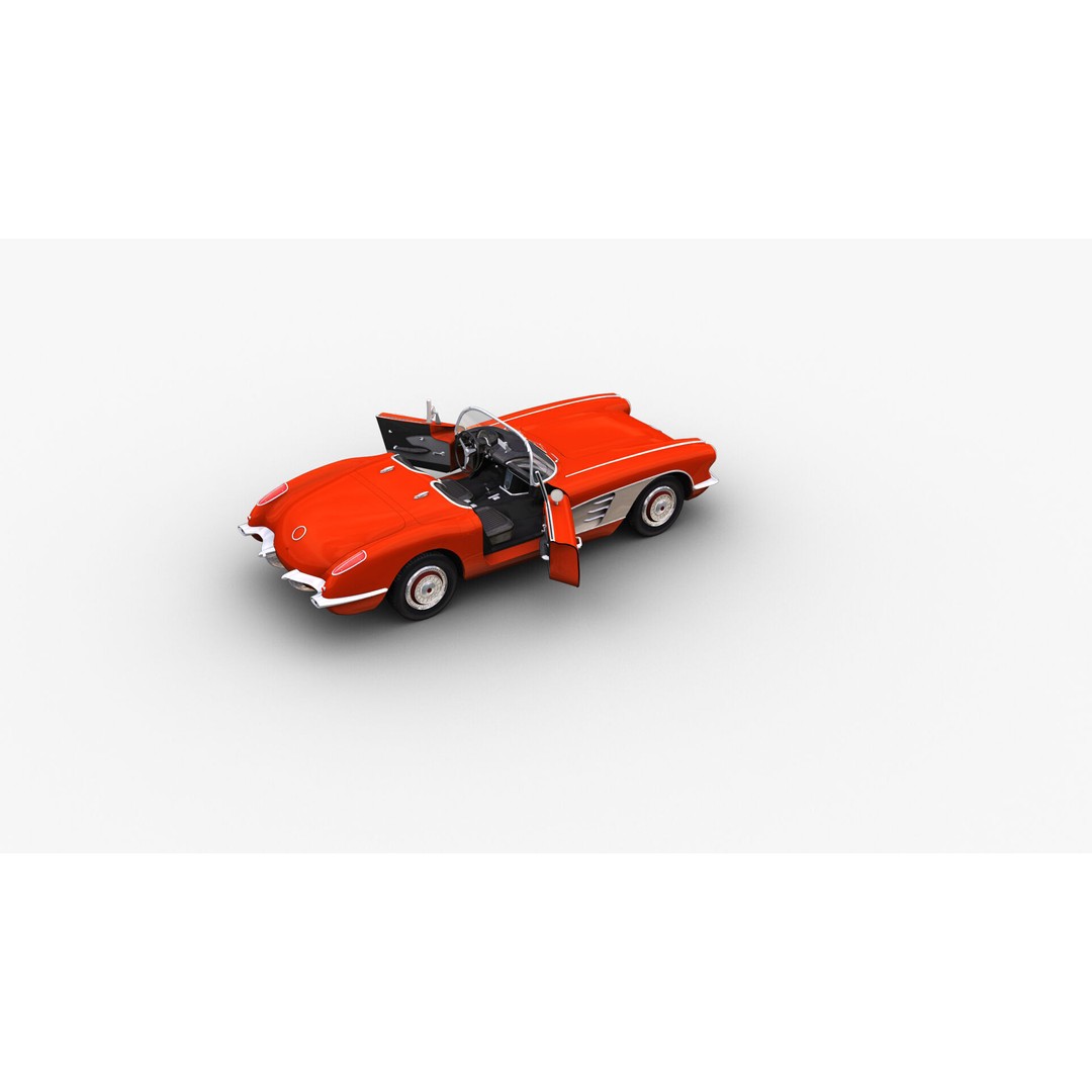 Car 3D Model – Low Poly Vehicle with Interior, Game Ready - View 13