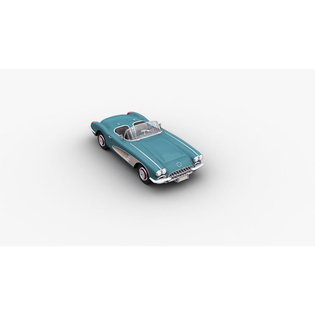 Car 3D Model – Low Poly Vehicle with Interior, Game Ready - View 26