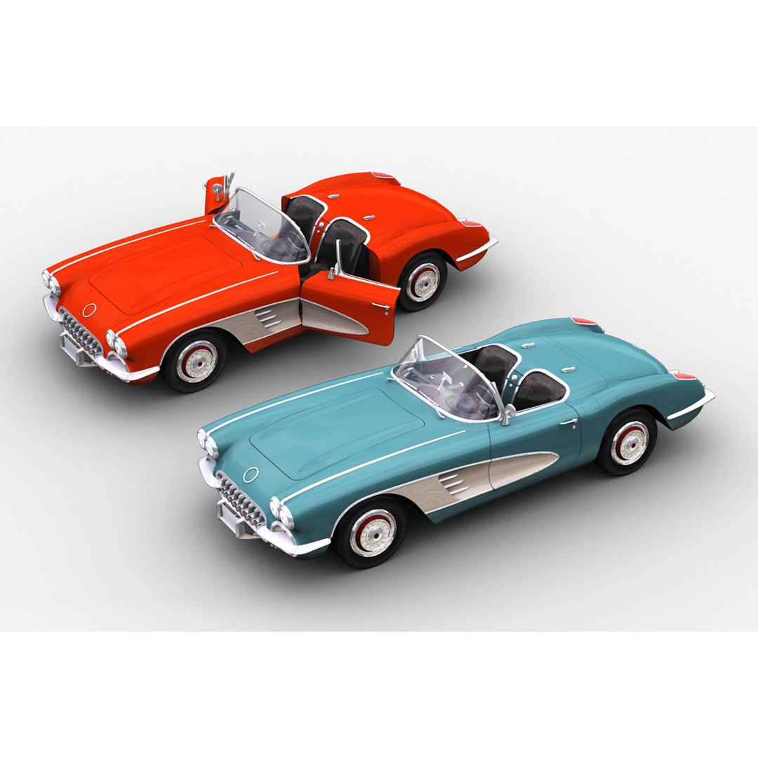 Car 3D Model – Low Poly Vehicle with Interior, Game Ready - View 3