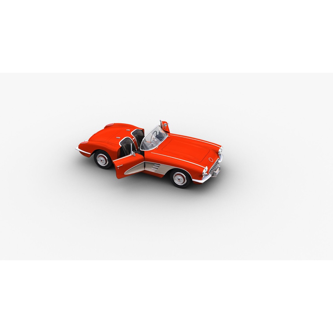Car 3D Model – Low Poly Vehicle with Interior, Game Ready - View 9