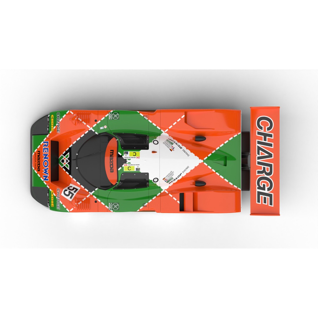 Mazda 787B 3D Model – High Poly Racing Car, Rigged, PBR Textures - View 12
